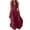 A Wine, variant on Women's Dresses Ndbuld Ladies' Casual And Fashionable Solid Color Sleeveless Button Up Lapel Dress Brown XL