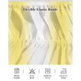 thumbnail image 5 of Lemon Yellow White Gradient Ruffle Bed Skirt Queen Size Simple Pattern Adjustable Elastic Dust Bed Skirts Wrap Around Bedskirt Wrinkle Free Easy Fit with 18 Inch Drop, 5 of 8