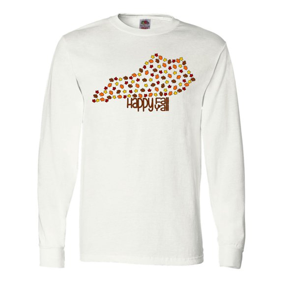 Inktastic Happy Fall Y'all Kentucky Long Sleeve T-Shirt