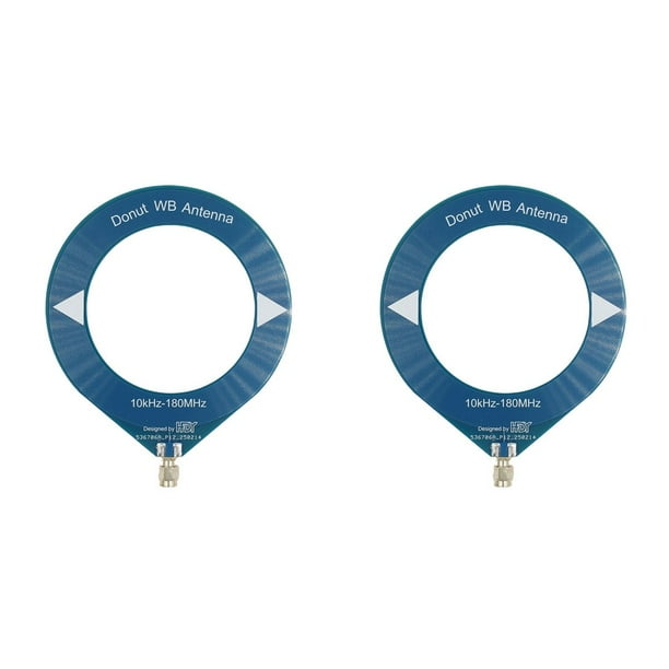 2X Antena de Bucle Mini de 10 KHz A 180 MHz con Cobertura para Todas las Bandas. Admite SDR de Corta y Media para Radio Azul.