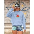 thumbnail image 2 of Buon Ferragosto Juicy Watermelon Hoodie Women -Image by Shutterstock, Female 5X-Large, 2 of 4