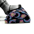 thumbnail image 5 of Bohemian Foot Rest, Repetitive Ombre Colored Lotus Flowers and Crescent Moon Print, Non-Slip Backing Ergonomic Memory Foam Leg Support for Office, Dark Blue Grey and Multicolor, by Ambesonne, 5 of 5