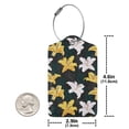 thumbnail image 4 of Pofeuu Lilies Flowers Print Luggage Tags, Privacy Cover ID Label with Stainless Steel Loop and Address Card for Travel Bag Suitcase-1, 4 of 5