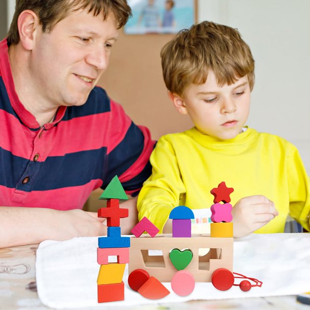 Drag And Drop Fifteen Hole Intelligence Box Children's Educational Toys Shape Matching Building