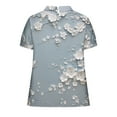 thumbnail image 4 of Raeneomay Oversized T Shirts for Women Women's Ladies Fashion Casual Cropped Short Sleeve Printing Cotton Loose Shirt Blouse Top, 4 of 5