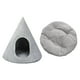 thumbnail image 2 of Tipi de fieltro para gatos, casa para gatos con cubierta, cueva triangular extraíble, cama para gatos de interior, para pícnic, interior y exterior, 2 of 10
