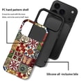 thumbnail image 3 of Compatible with iPhone 17 Pro, Frosted PC Anti-Scratch Shockproof Case - Vintage Tile Checkered Floral Butterfly, 3 of 7