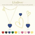 thumbnail image 7 of Linawe Gold Plated Layered Necklace, Royal Blue Heart Choker Pendant Necklaces for Women Trendy, Stainless Steel Stacked Necklaces, Y2K Preppy Heart Chain Necklace Cute Lover Jewelry, 7 of 7