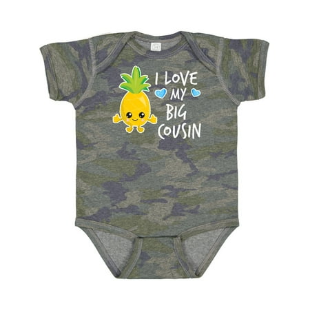 

Inktastic I Love My Big Cousin with Pineapple Gift Baby Boy Bodysuit