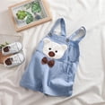 thumbnail image 2 of Akafmk Cute Print Denim Overalls Shorts,Summer Casual One-Piece Jumpsuit,Stylish Outdoor Play Bottoms (Toddler Girl's or Girl's), 2 of 5