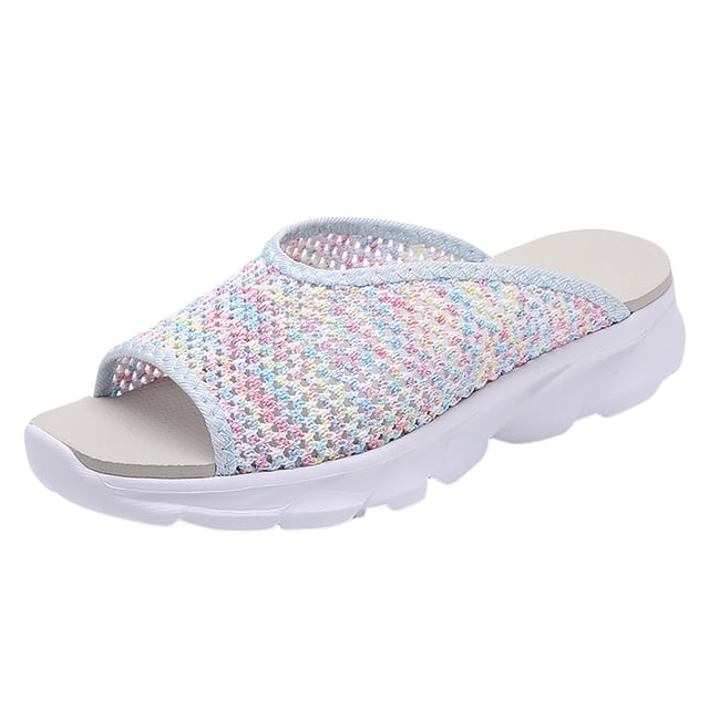 IUJSOY Womens Walking Sandals Mesh Open Toe Sports Water Sandals Arch Support Athletic Beach Shoes