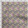 thumbnail image 3 of Soimoi Leaves Print,Cotton Poplin, Sewing Fabric Sold by The Yard 42 Inch Wide,Sewing Craft Quilting/Quilt Making Fabric, Purple, Pink, Black, 3 of 5