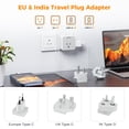 thumbnail image 3 of Kit adaptador de enchufe de viaje TESSAN para Europa, Reino Unido e India con USB, 3 of 6