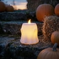 thumbnail image 4 of Spooky Ghost Pumpkin Halloween Flameless Candles, LED Candles Light, Halloween Flickering Tealight Candle for Home Table Indoor Night Party Decor, Long Lasting,1PCS, 4 of 7