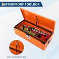 thumbnail image 4 of 48inx15inx15in Steel Truck Bed Tool Box with Diamond Plate Side Handle and Lock Keys Portable Storage Organizer for Pickup RV Trailer Orange, 4 of 9