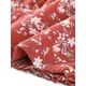 thumbnail image 5 of INSPIRAR CHIC Blusas Cortas de Manga Corta con Cuello en V de Verano con Estampado Floral XL Burdeos, 5 of 6
