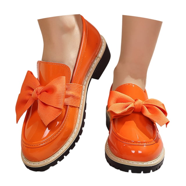Versatile Classic British Design Loafers With Lofty Sole For Women All Day Comfort Clean Solid Color Casual Dress Shoes