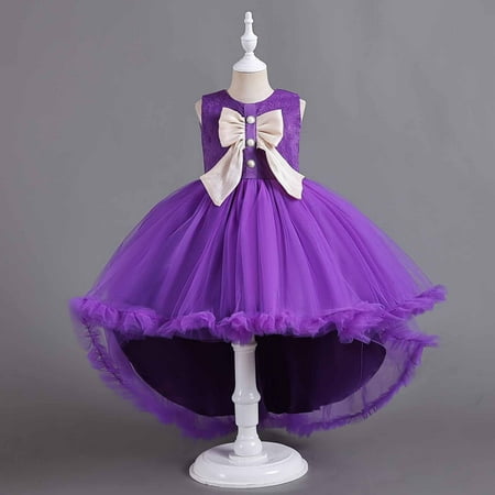 

Vivianyo HD Toddler Dress Clearance Children Baby Girls Middle-aged Children s Sleeveless Embroidery Mesh Dress Gauze Dress Princess Dress Flash Picks Purple