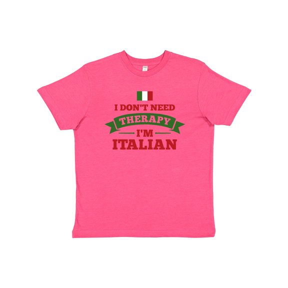 Inktastic No Therapy I'm Italian Youth T-Shirt