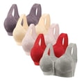 thumbnail image 3 of Sakmal Push Up Bralettes for Women Lace Front Closure Side Smoothing Soft Gray T-Shirt Bras for Ladie 40,5-Pack, 3 of 4
