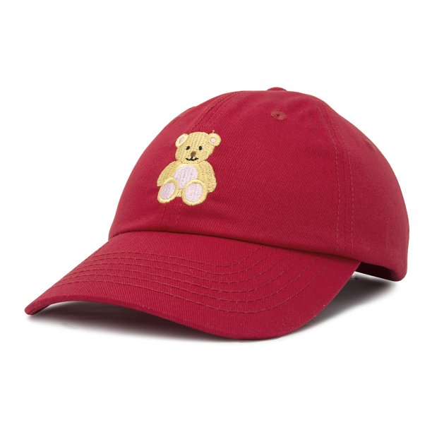 DALIX Youth Cute Teddy Bear Hat Cotton Baseball Cap in Red Walmart