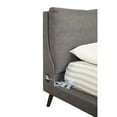 thumbnail image 3 of Alpine Furniture Gabriela Queen Upholstered Platform Bed in Gray, 3 of 4