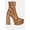 Tan, variant on Whippers Patent Pu High Platform Ankle Boots