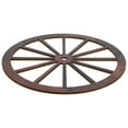 thumbnail image 4 of LOLIPPYY Wooden Wagon Wheel Decor Vintage Wood Wheel Hanging Decoration Wagon Wheel Wall Art, 4 of 7