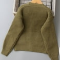 thumbnail image 6 of AINIYS Kids Boys Girls Button Closure Cardigan Kid Knit Sweater Solid Color V-Neck Cardigan with Pockets Green 9 Years, 6 of 6
