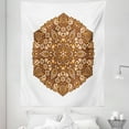 thumbnail image 1 of Tan and Brown Tapestry, Vintage Ornate Floral Mandala Round Motif from Culture, Fabric Wall Hanging Decor for Bedroom Living Room Dorm, 5 Sizes, Tan Brown Orange, by Ambesonne, 1 of 1