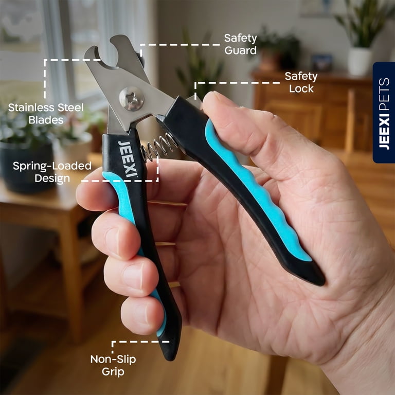 JEEXI Dog Nail Clippers with Safety Guard and File photo 3