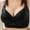 Black, variant on loopsun Womens Plus Size Bra,Woman's Embroidered Glossy Comfortable Breathable Bra Underwear No Rims