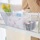 thumbnail image 1 of Cesta de almacenamiento colgante de hierro para dormitorio | Organizador de bolsillo para mesita de noche para teléfonos, tabletas y libros | Cabecera de cama multiusos en blanco y negro para, 1 of 6