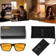 thumbnail image 3 of KANASTAL Orange Blue Light Blocking Glasses Mens Gaming Glasses Blue Light Filter Computer Screen Women Anti Glare UV400 - Black Frame Orange Lens, 3 of 7