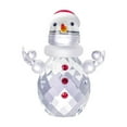 thumbnail image 2 of RuiJiao Clear Glass Crystal Christmas Snowman Ornament for Festive Home Decor and Gift Giving, 2 of 8