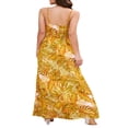 thumbnail image 4 of Robe Midi à Bretelles Spaghetti Sans Manches Dos Nu Col en V Plage Boho Florale, 4 of 8