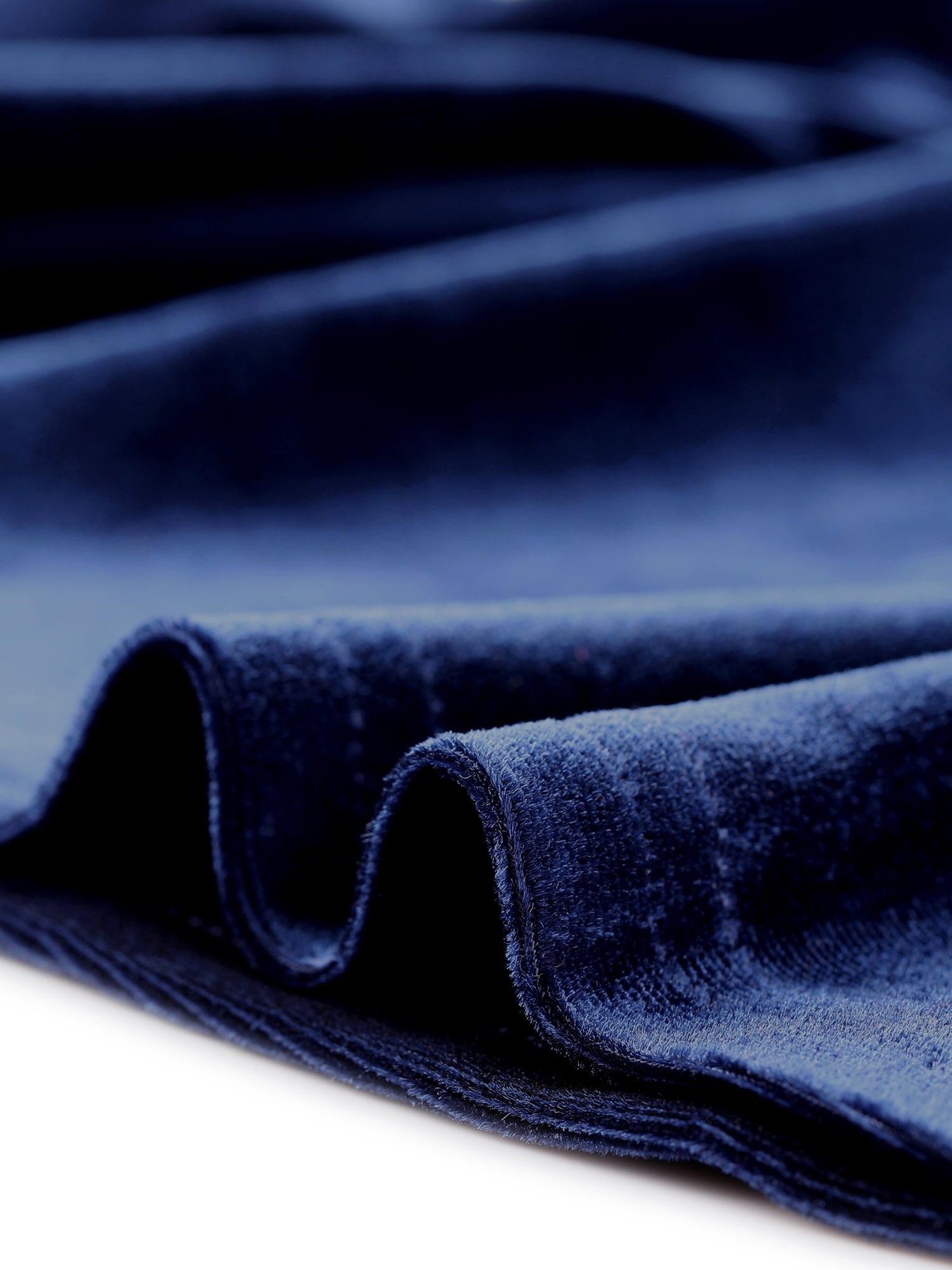 DARING DIVA Elegant Velvet Sweetheart Neck Peplum Top L Navy Blue