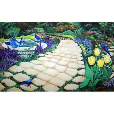 Garden Path Doormat Rug, Green - 18 x 30 in.