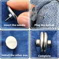 thumbnail image 4 of 5Pairs Curtain Magnets Closure with Tack Curtain Weights Magnets Button Curtain Magnetic Holdback Button to Prevent Light from Leaking & Curtains from Being Blown Around, 4 of 6
