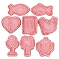 thumbnail image 5 of HOOWIFFY 8Pcs Plastic Cookie Baking Molds Pink Easter Design Reusable Baking Supplies, 5 of 6