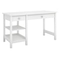 thumbnail image 2 of Bush Furniture Broadview Computer Desk with Shelves in Pure White, 2 of 6