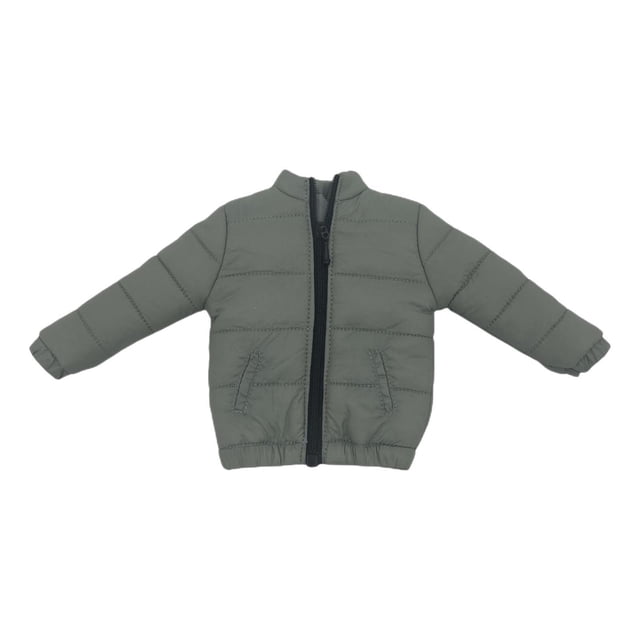 Ropa de muñeca Bewildely chaqueta de plumón para muñeca de 12 pulgadas Gris longitud 12.3 cm