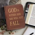 thumbnail image 6 of HELLHERO PU Leather Bible Tote Bag with Inspirational Verse, Portable Protective Carrying Case for Church, Women and Kids Study, 6 of 12