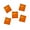 Orange, variant on Craft County’s Flat Resin Beads – Various Colors and Packs – Square Shaped – Macrame, Sewing, Jewelry