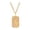 Gold Aries, variant on Women's Stainless Steel Astrology Charm Necklace Square CZ Constellation Horoscope Pendant Necklace Gold Aquarius