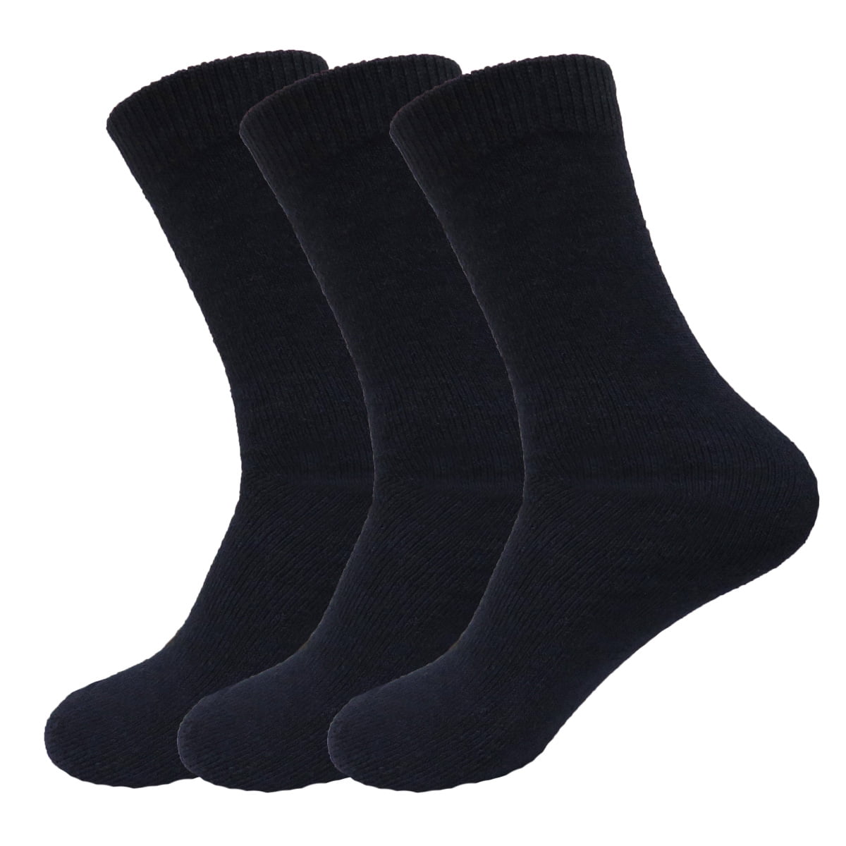 6 Pairs Men's Warm Thermal Winter Socks (Navy) - Walmart.com