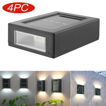 

4Pack Solar Wall Lights Stainless Steel LED Solar Stair Lights