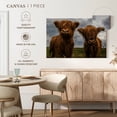 thumbnail image 5 of Elephant Stock Baby Highland Cows Wall Art - Horizontal Canvas Wall Art - Living Room Wall Decor - Animal Canvas - Brown And Blue Decor - 12" x 8", 5 of 8