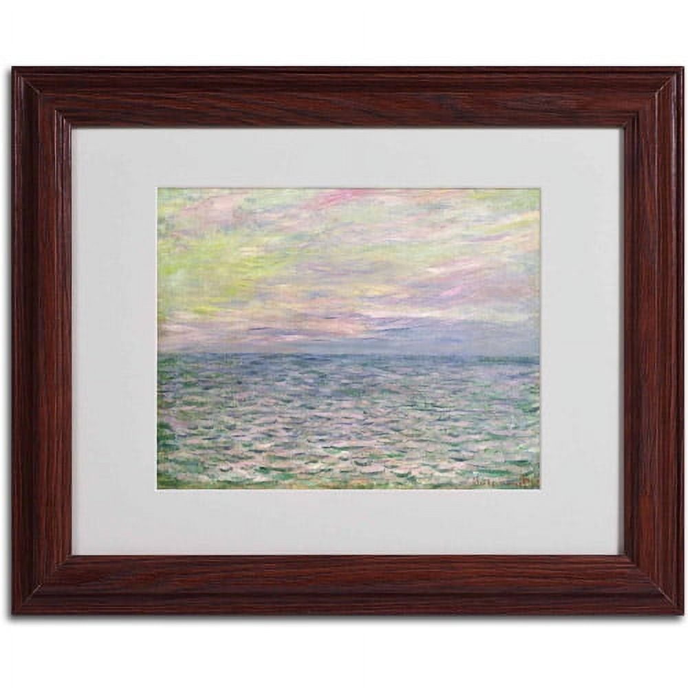 Trademark Fine Art "Coucher de Soleil a Pourvil" Canvas Art by Claude Monet, Wood Frame