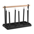 thumbnail image 1 of Soporte para tazas multiusos, duradero, con escurridor, organizador de encimera, decoración de hierro. negro, 1 of 8